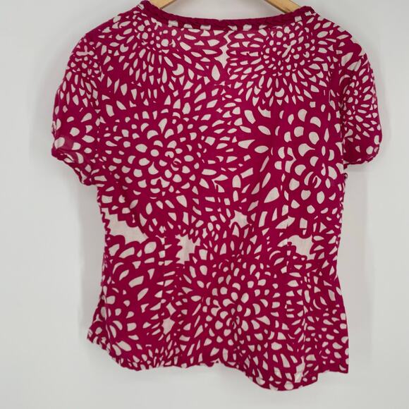 Boden Top Women’s 14 Pink & White Floral Feminine Casual Elegance - Picture 2 of 7